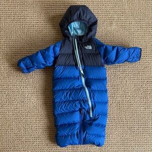 The North Face Black and Blue Infant Bunting